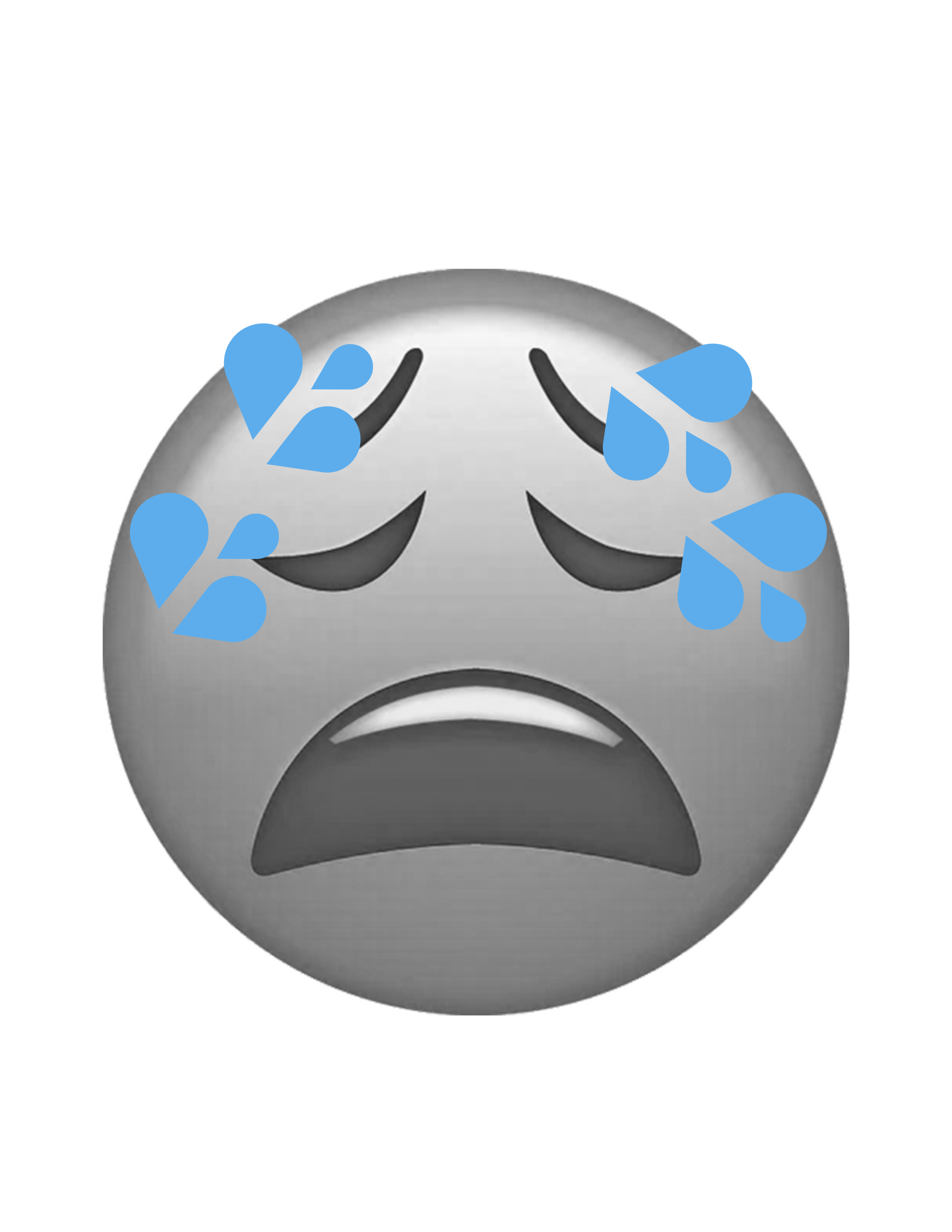 Image of a tired emoji